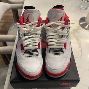 Nike Air Jordan Retro White and Red Sneakers